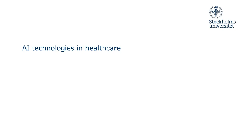 ai technologies in healthcare