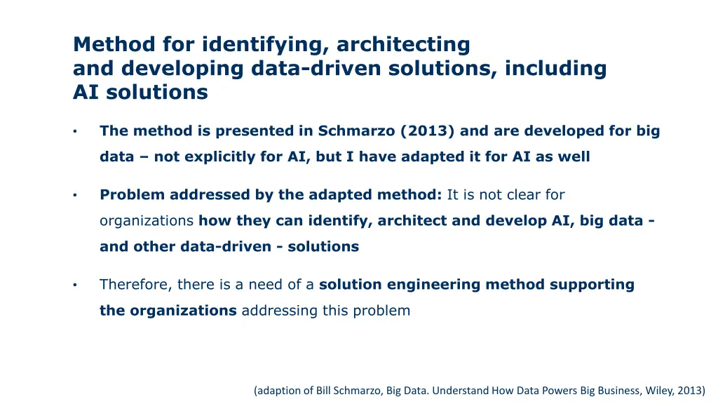 method for identifying architecting 1