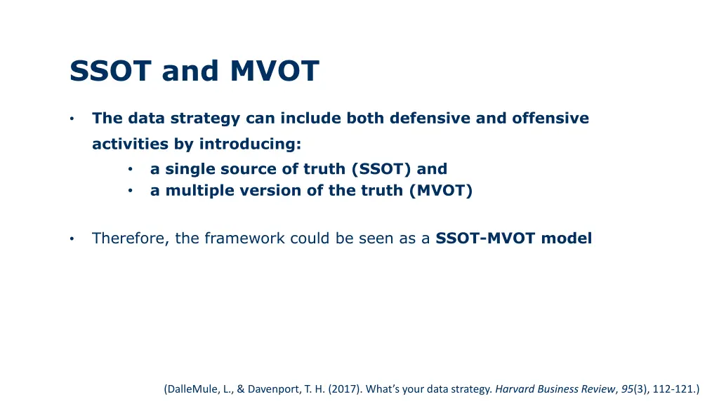 ssot and mvot