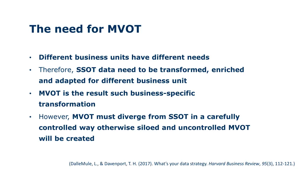 the need for mvot 1