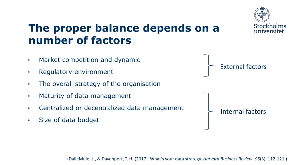 the proper balance depends on a number of factors 1