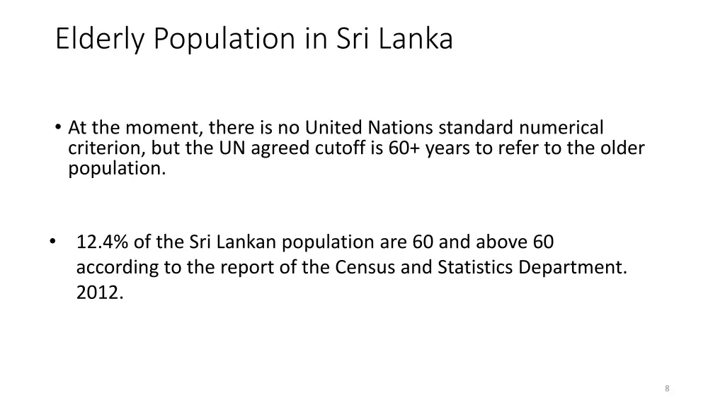 elderly population in sri lanka