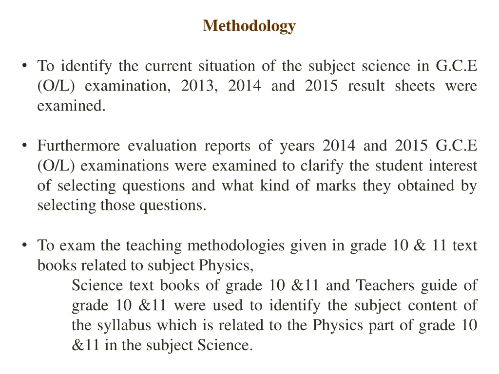 methodology