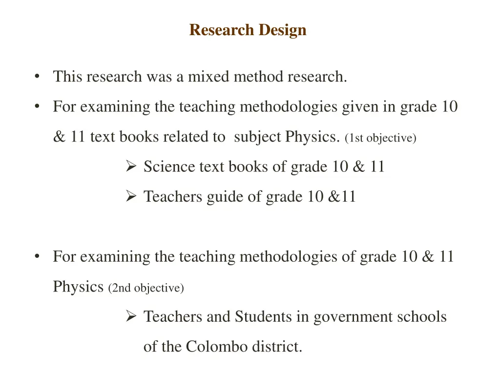 research design