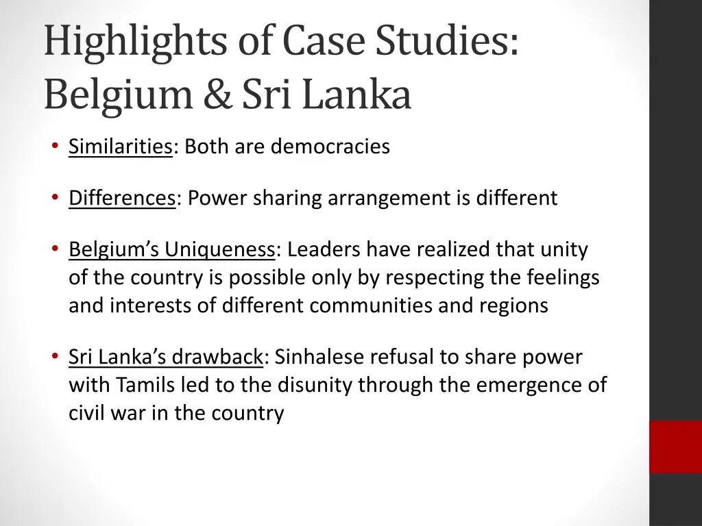 highlights of case studies belgium sri lanka