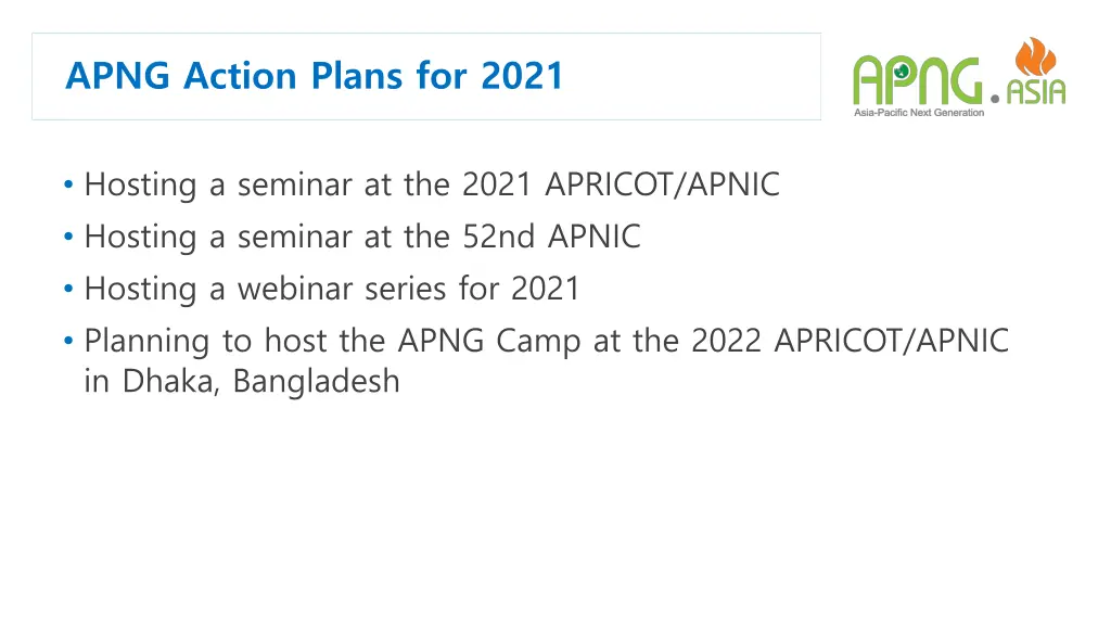 apng action plans for 2021