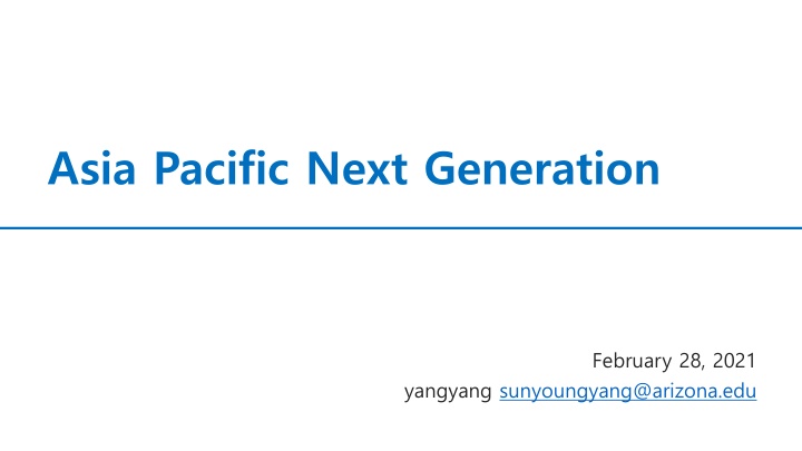 asia pacific next generation