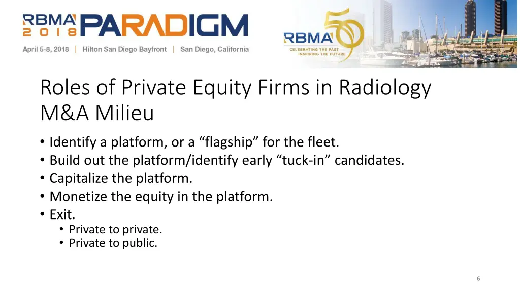 roles of private equity firms in radiology