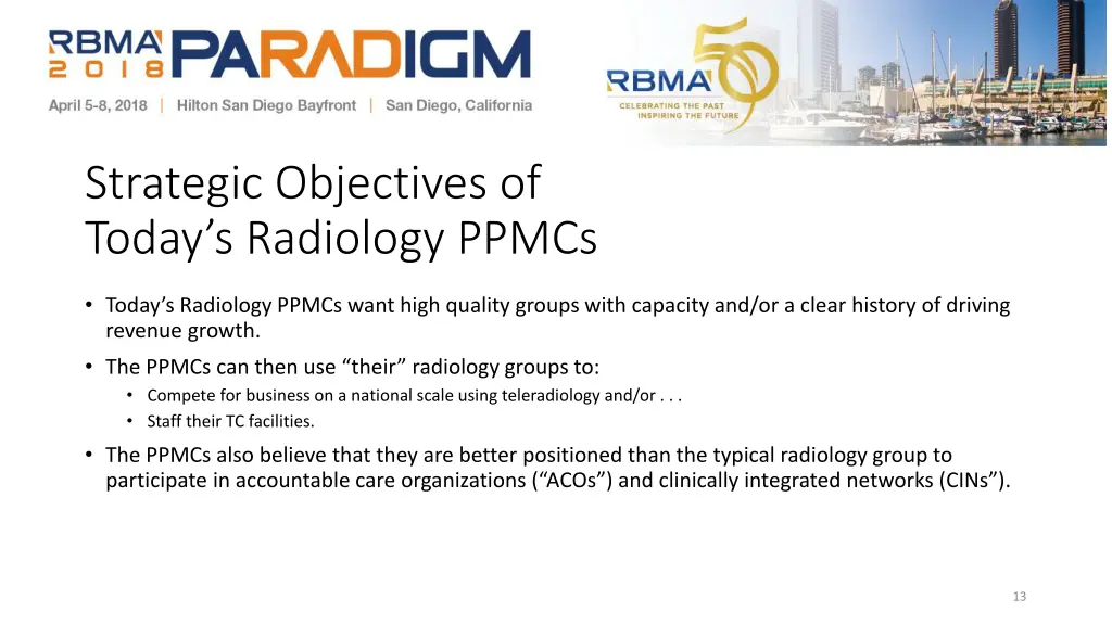 strategic objectives of today s radiology ppmcs