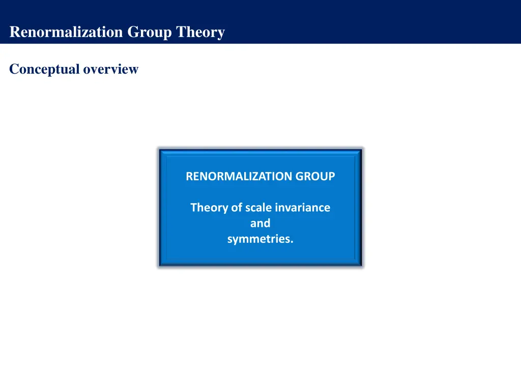 renormalization group theory