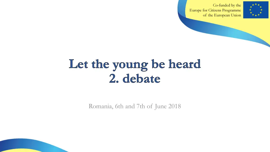 let the young be heard 2 debate