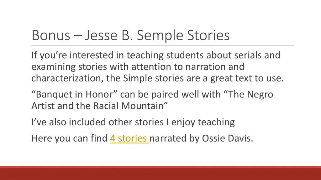 bonus jesse b semple stories