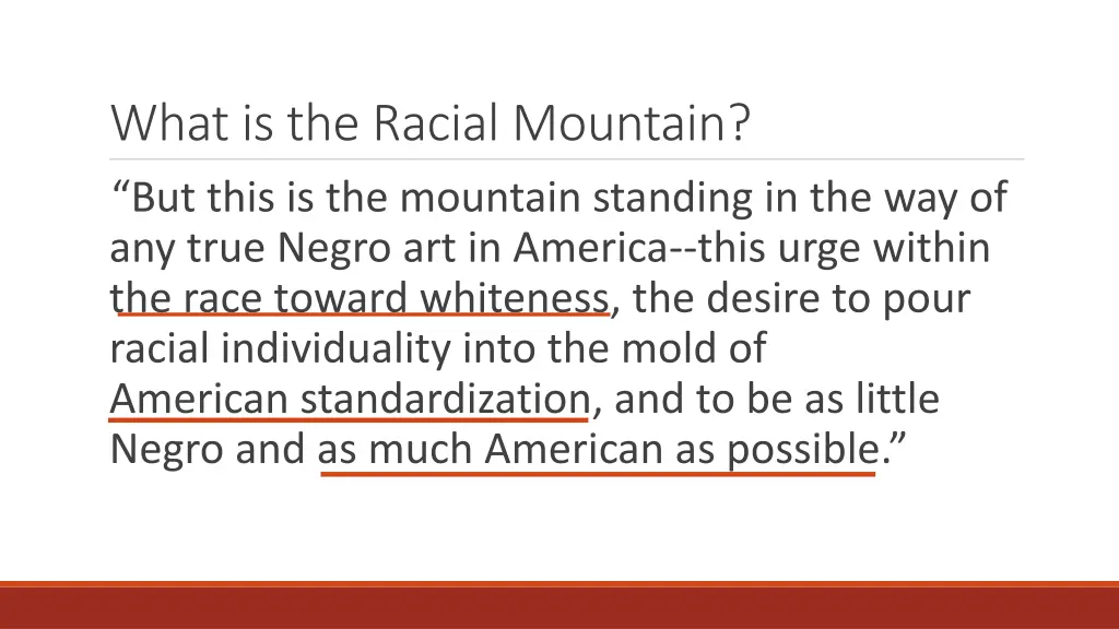 what is the racial mountain but this