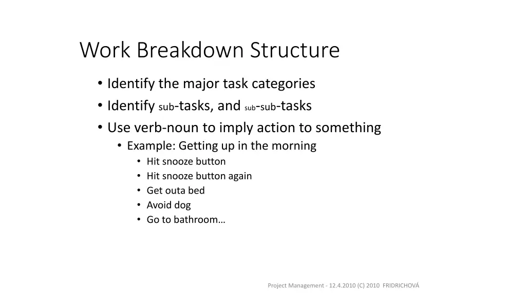 work breakdown structure 2