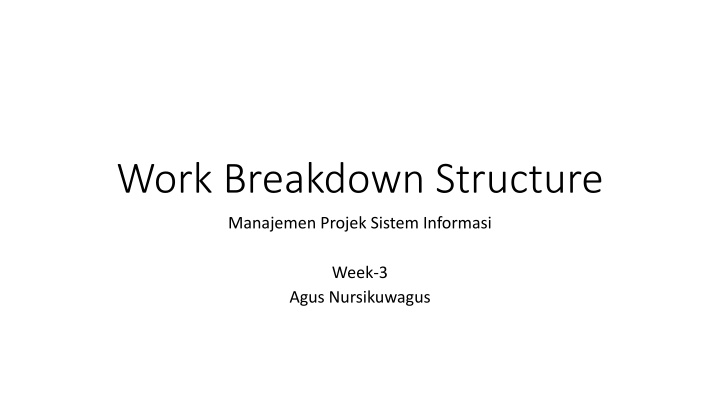 work breakdown structure