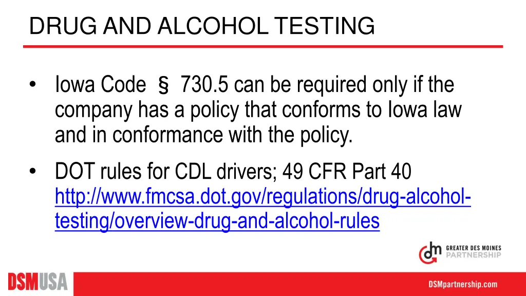 drug and alcohol testing