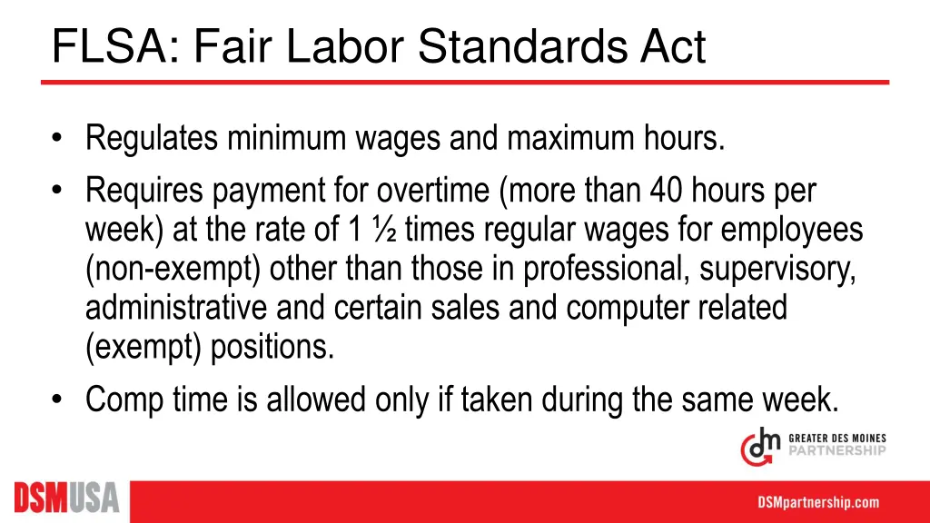 flsa fair labor standards act