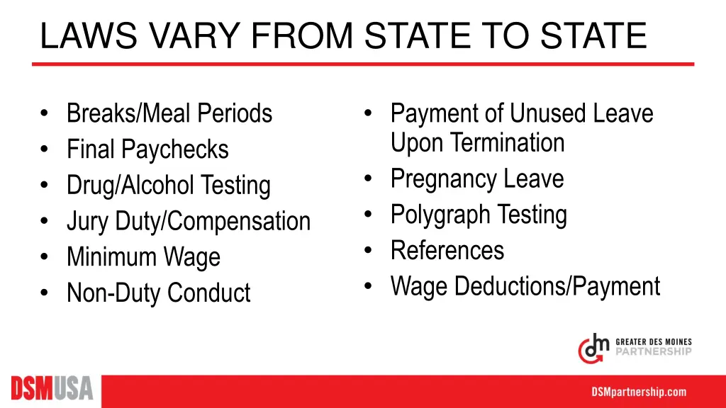 laws vary from state to state