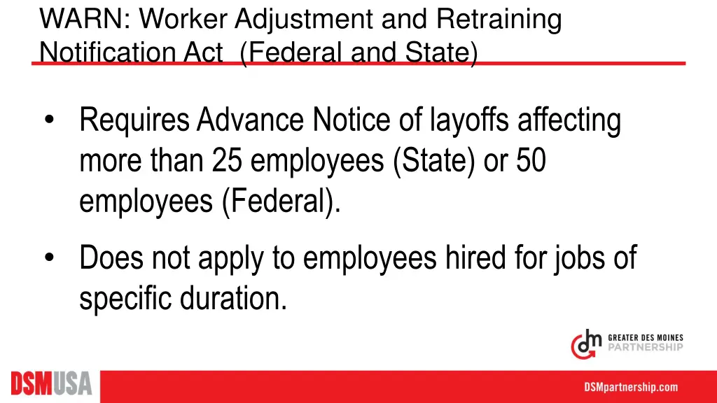 warn worker adjustment and retraining