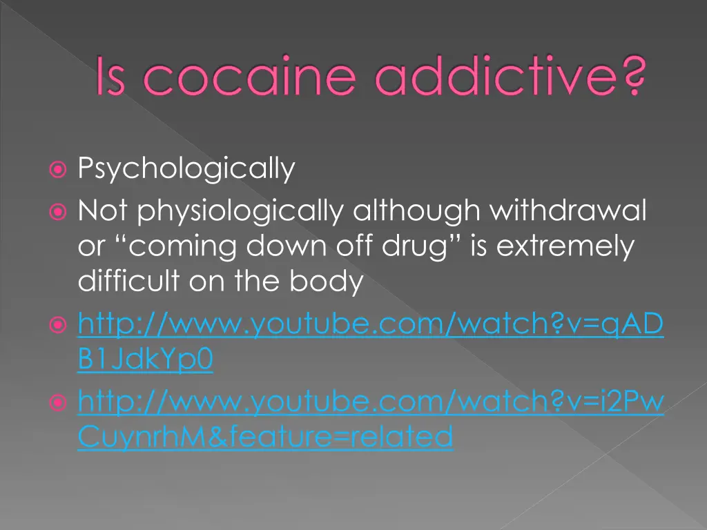 is cocaine addictive