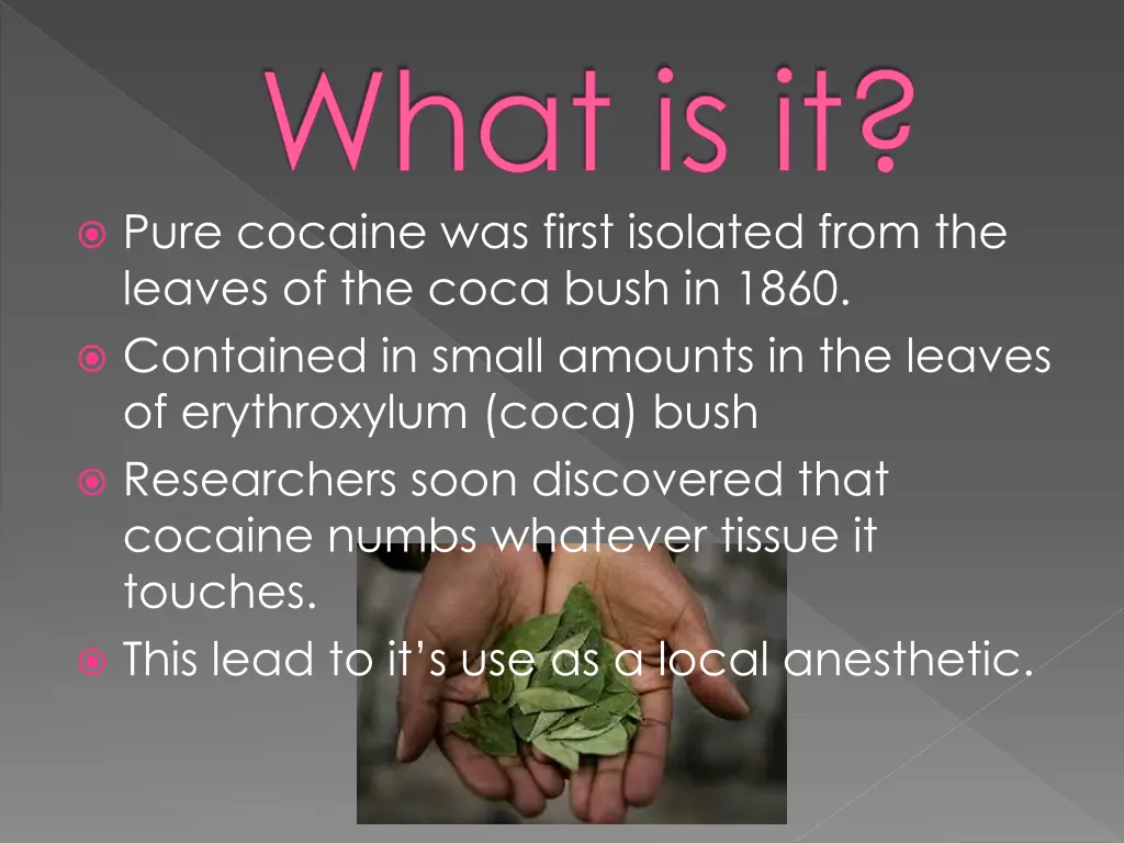 what is it pure cocaine was first isolated from