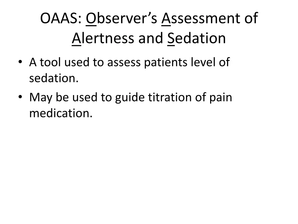 oaas o bserver s assessment of alertness