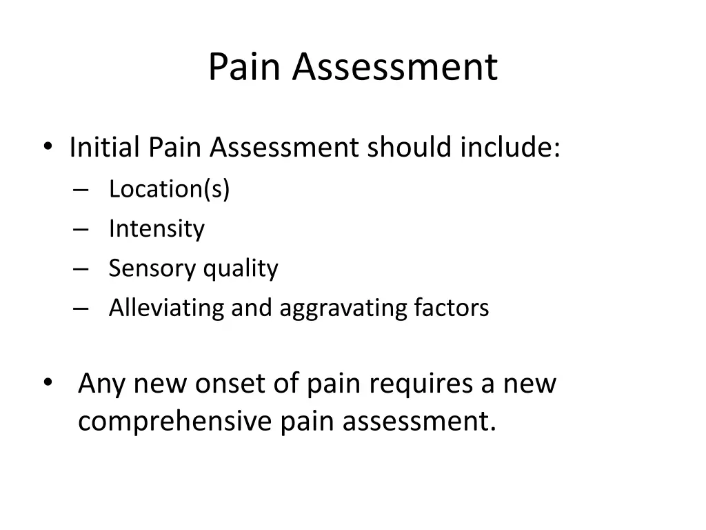 pain assessment