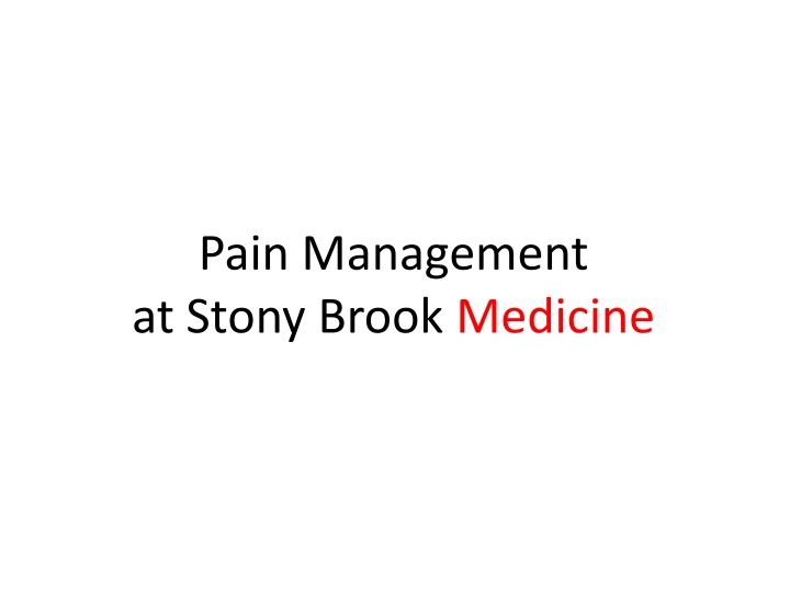 pain management at stony brook medicine