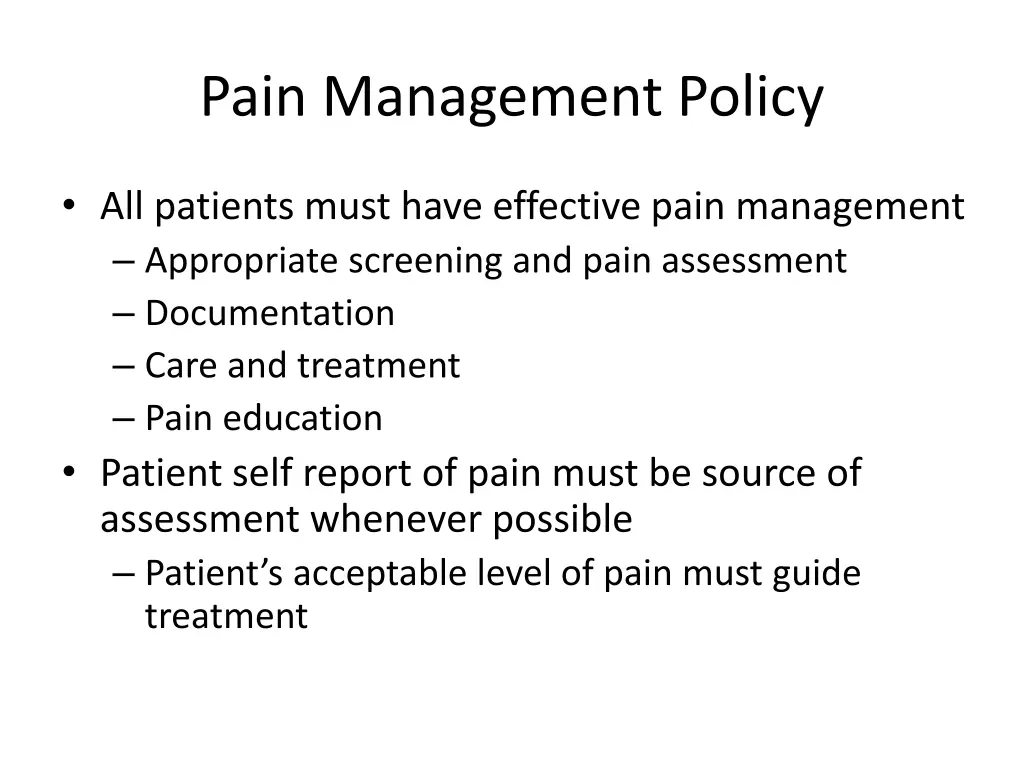 pain management policy