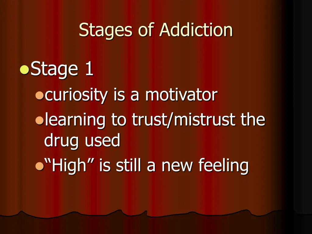 stages of addiction