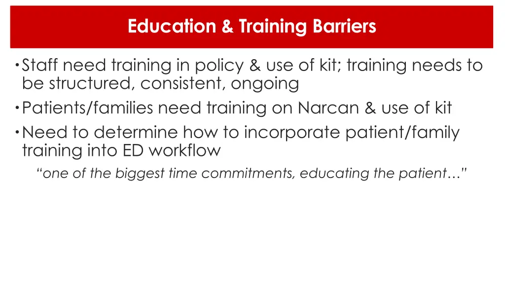 education training barriers