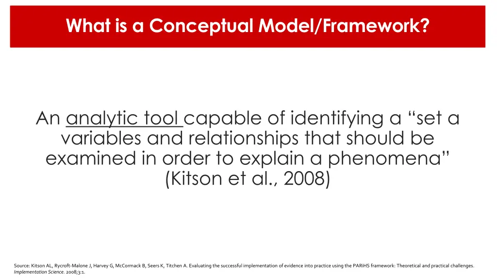 what is a conceptual model framework