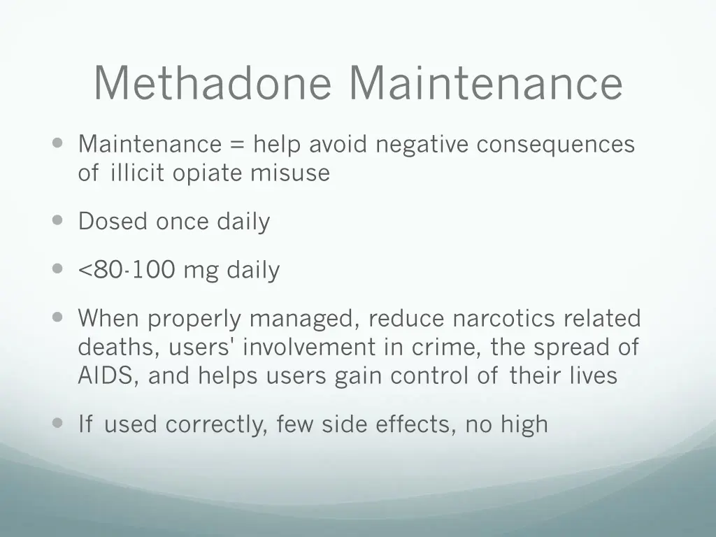 methadone maintenance