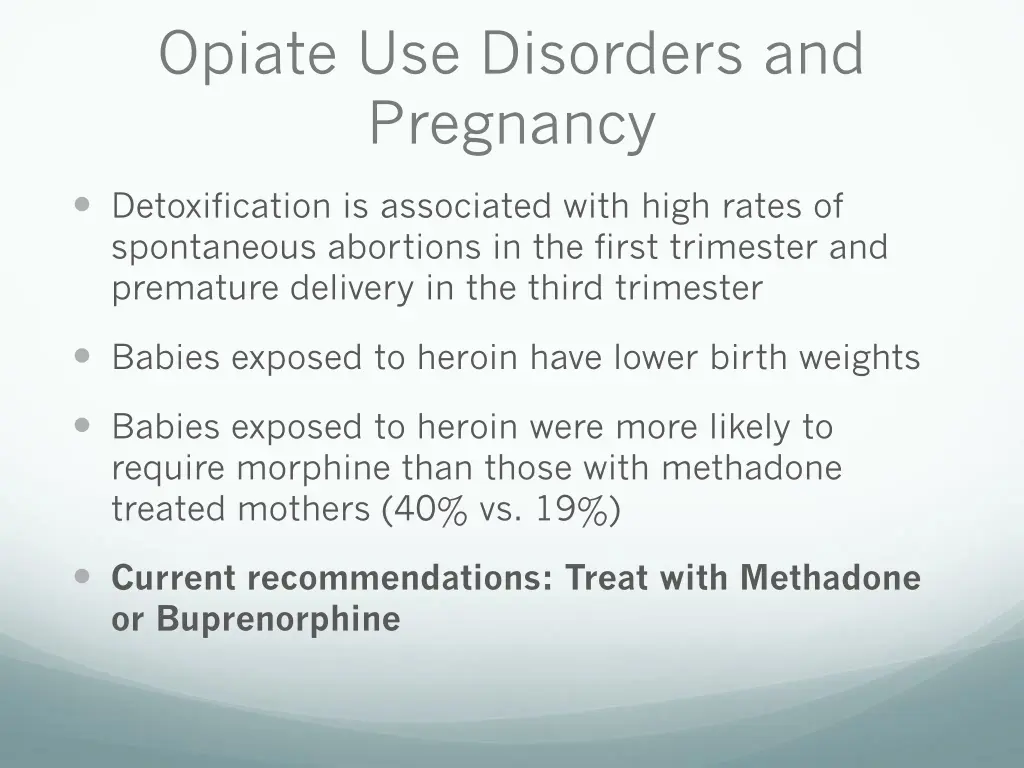 opiate use disorders and pregnancy