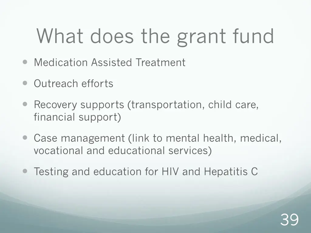 what does the grant fund