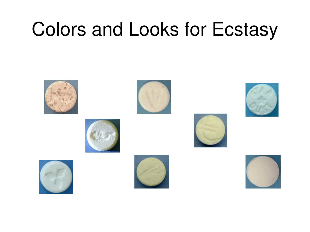 colors and looks for ecstasy 2