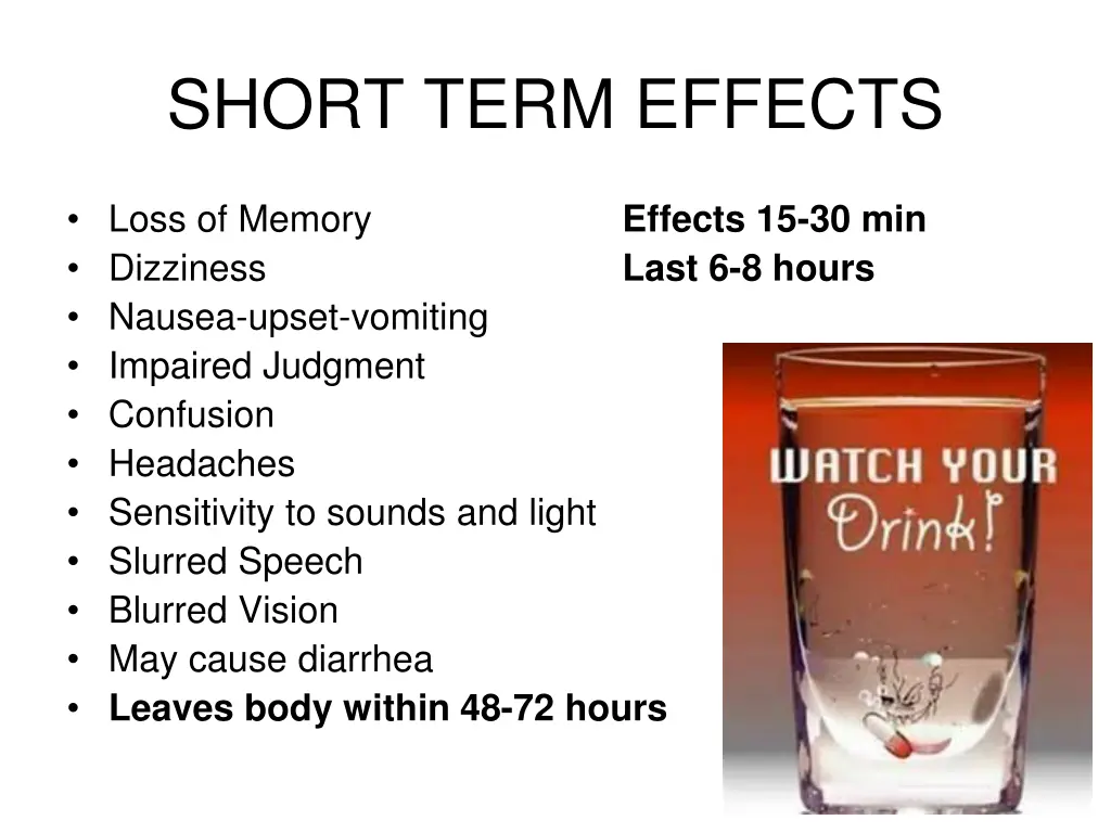 short term effects