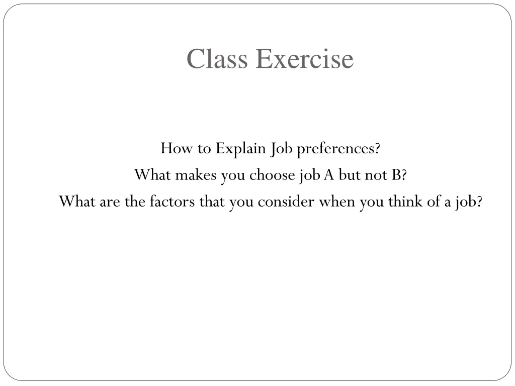 class exercise