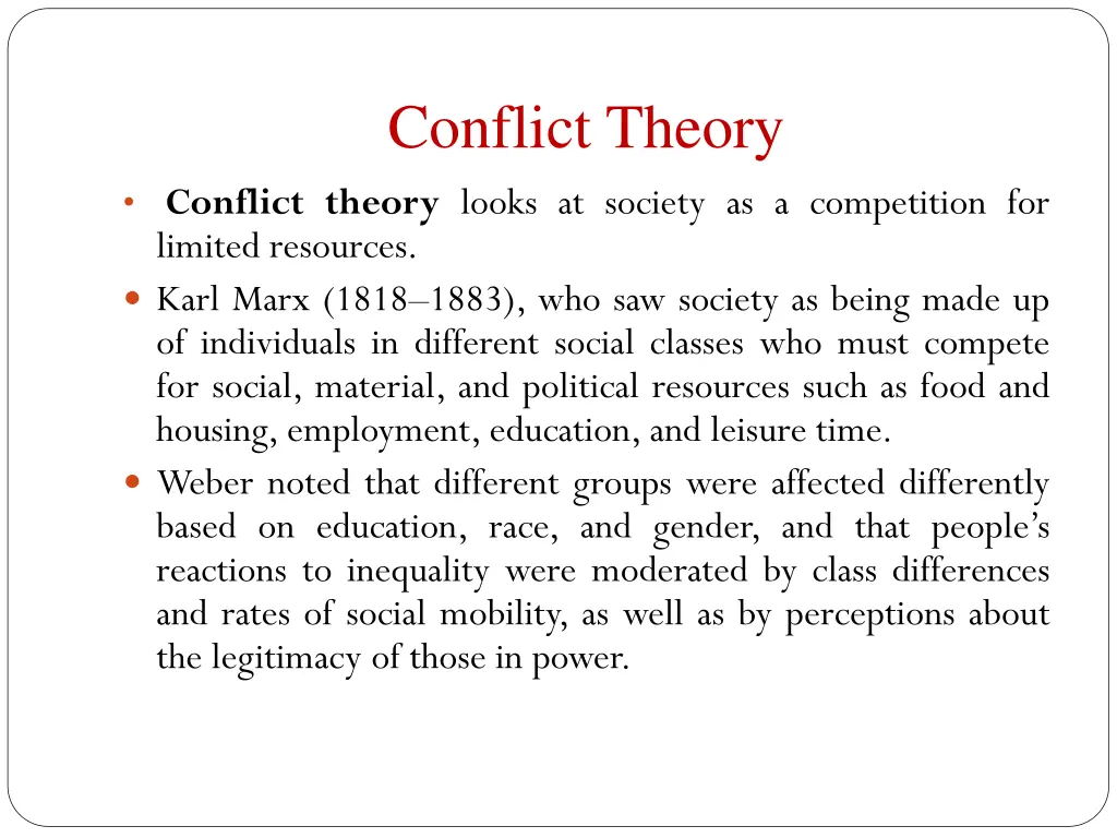 conflict theory