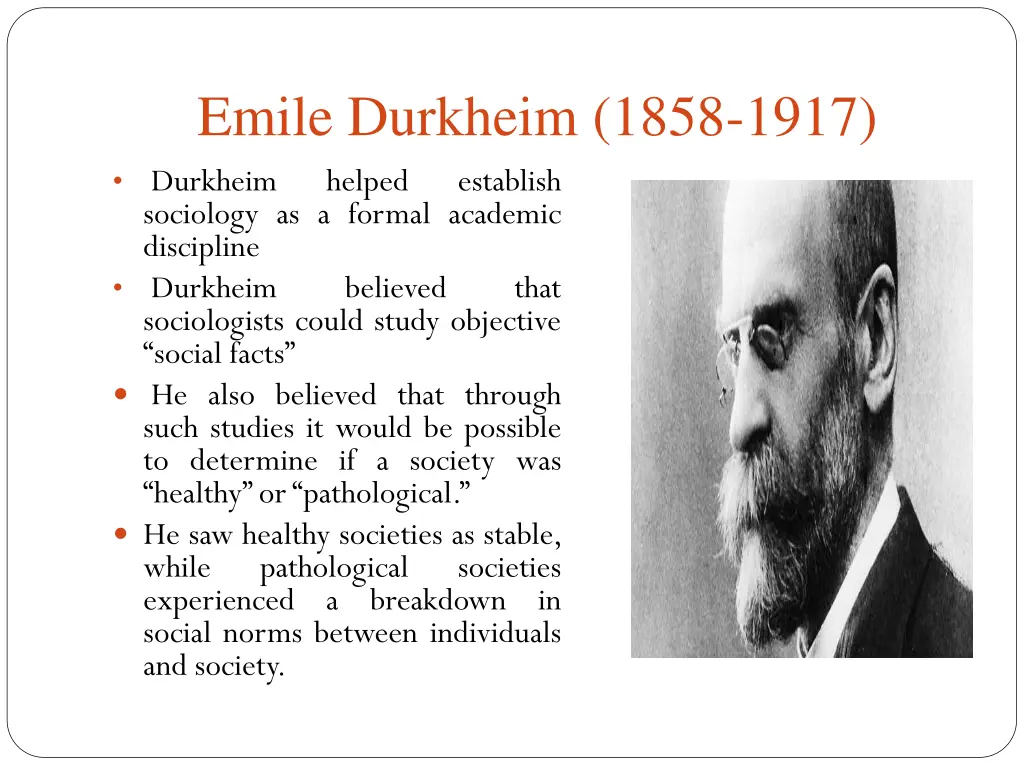 emile durkheim 1858 1917 helped establish