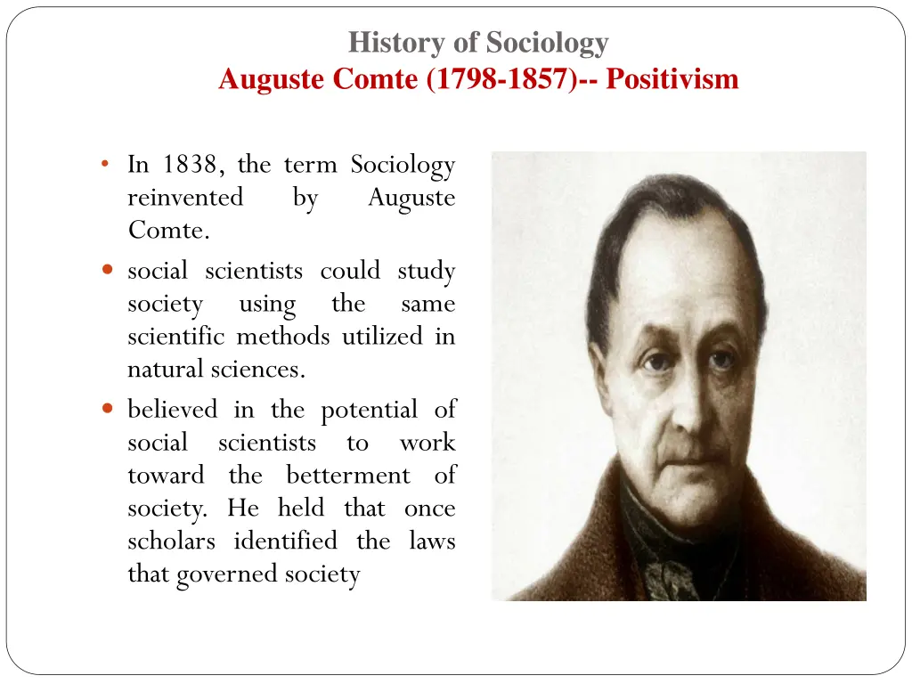 history of sociology auguste comte 1798 1857