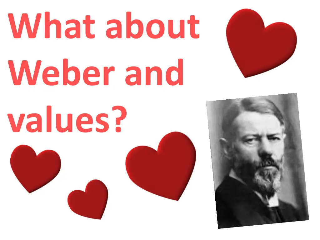 what about weber and values