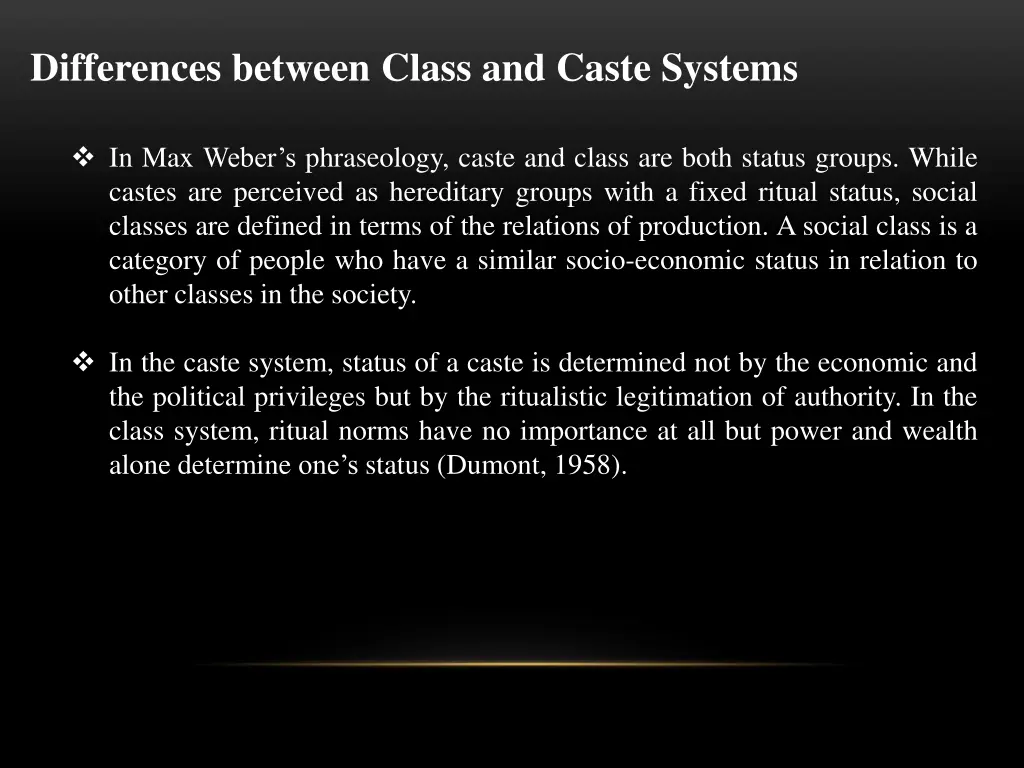 differences between class and caste systems