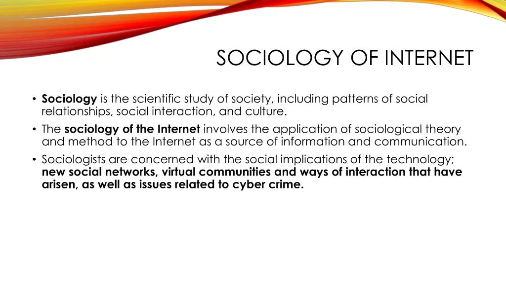 sociology of internet