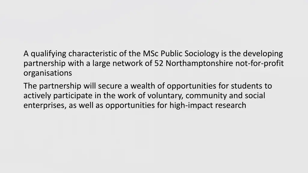 a qualifying characteristic of the msc public