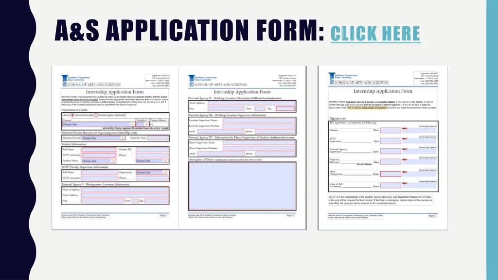 a s application form click here