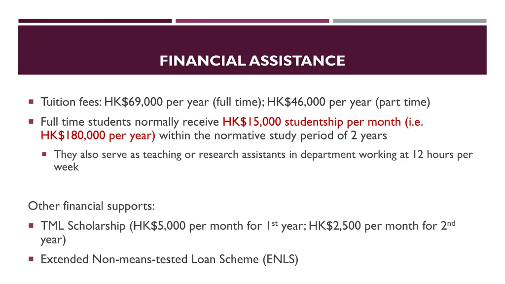 financial assistance