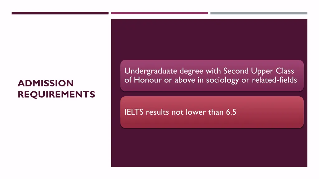 undergraduate degree with second upper class