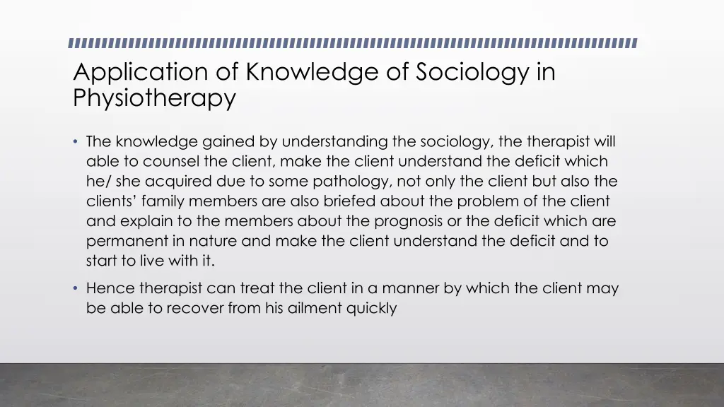 application of knowledge of sociology 4