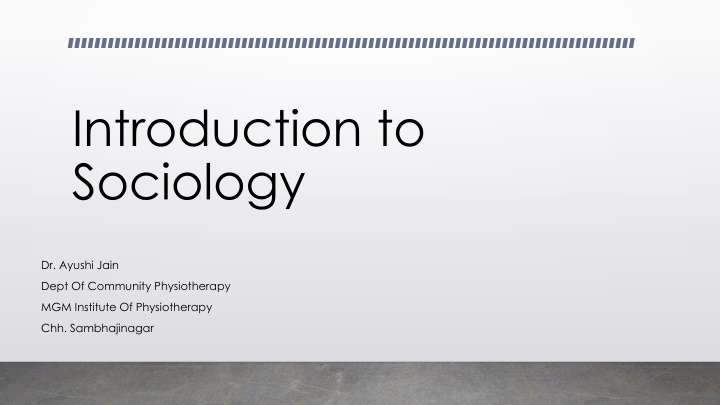 introduction to sociology